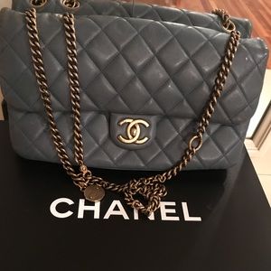Authentic blue chanel bag